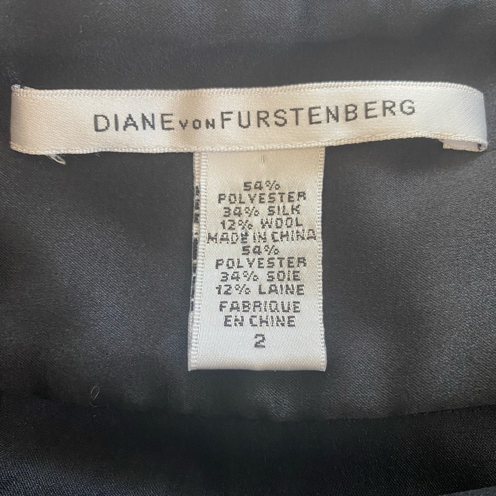 Diane Von Furstenberg Pink, Black and Cream Tiered A-Line Skirt - Picture 6 of 8